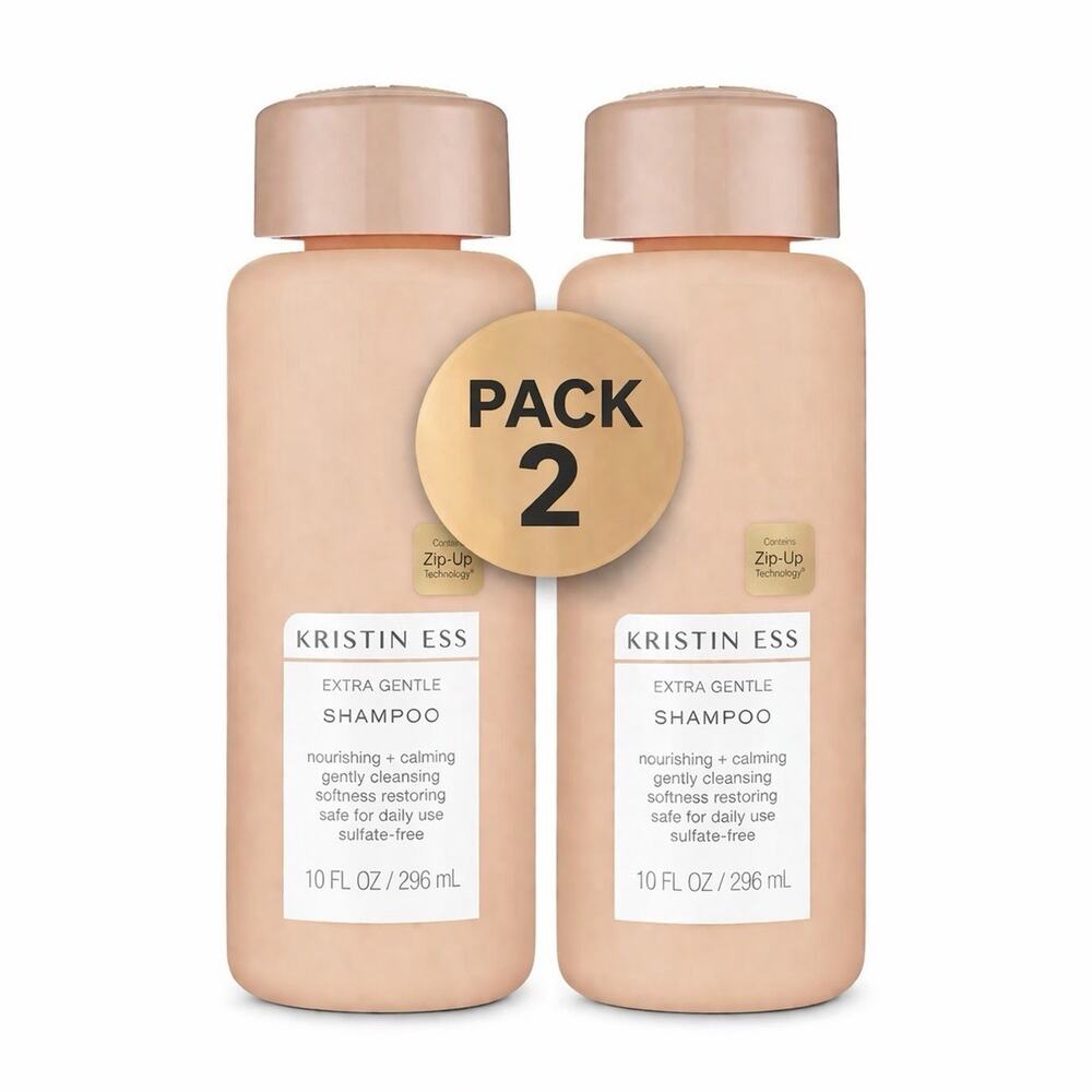 Kristin Ess Extra Gentle Shampoo, Gentle Hair Cleanser, 10 fl oz, 2 Pack